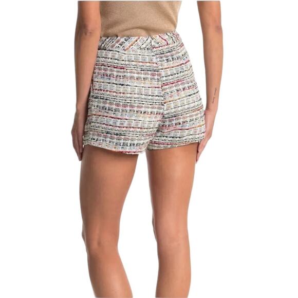 nwt L'AGENCE Ashton Tweed Shorts in Plaid Multi sz 8 Preppy Chic msrp $395 - Picture 2 of 13